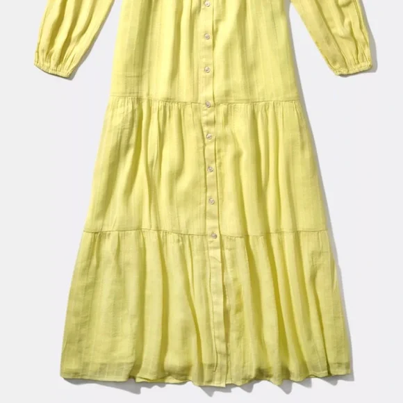 American Eagle Outfitters Yellow Long Sleeve Dress - Picture 2 of 12